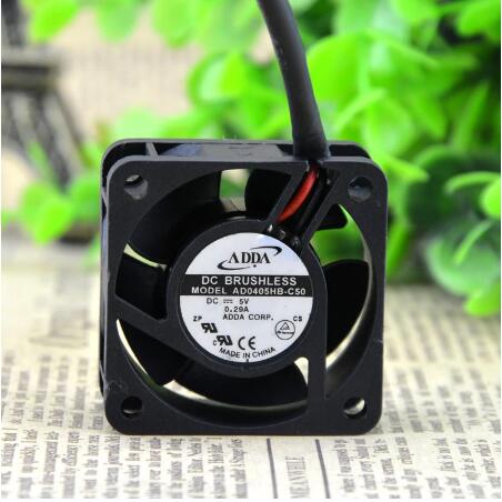 Original ADDA AD0405HB-C50 Cooling Fan 5V 0.29A 1.45W 2wires AD0405HB-C50 Fans